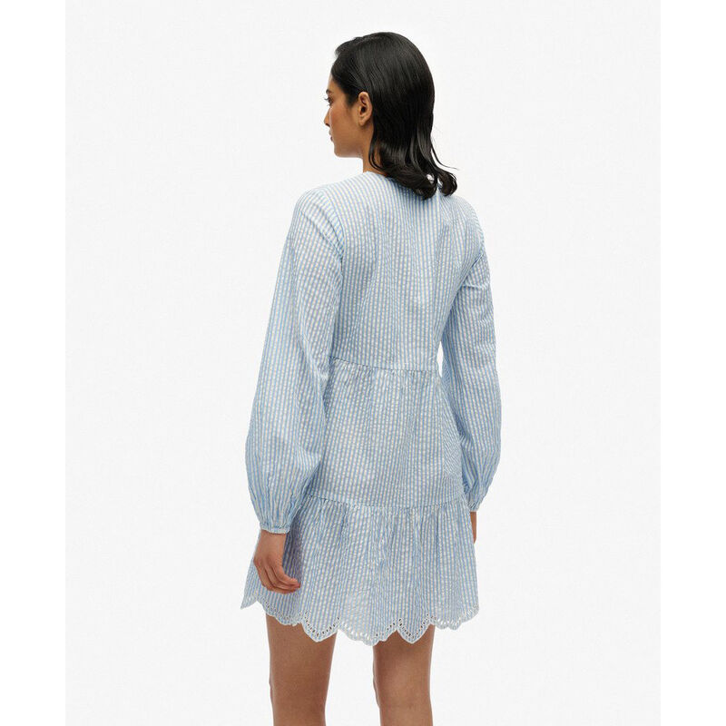 Superdry Broderie Tiered Mini Dress image number 1